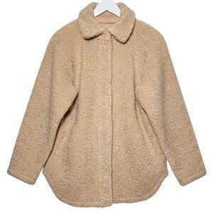 Seed Heritage Sherpa Teddy Bouclé Chore Jacket Beige Size 8